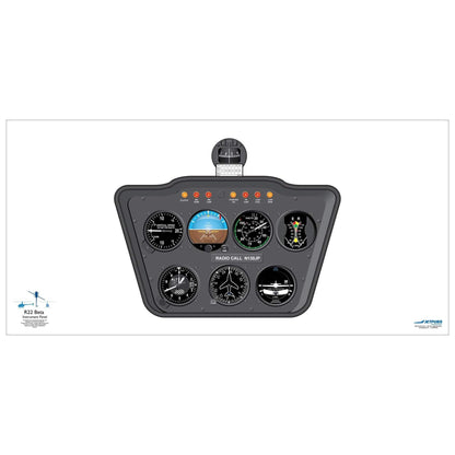 JETPUBS Cockpit Poster Robinson Helicopter R22 Beta Robinson Helicopter 18" x 36" Cockpit Posters