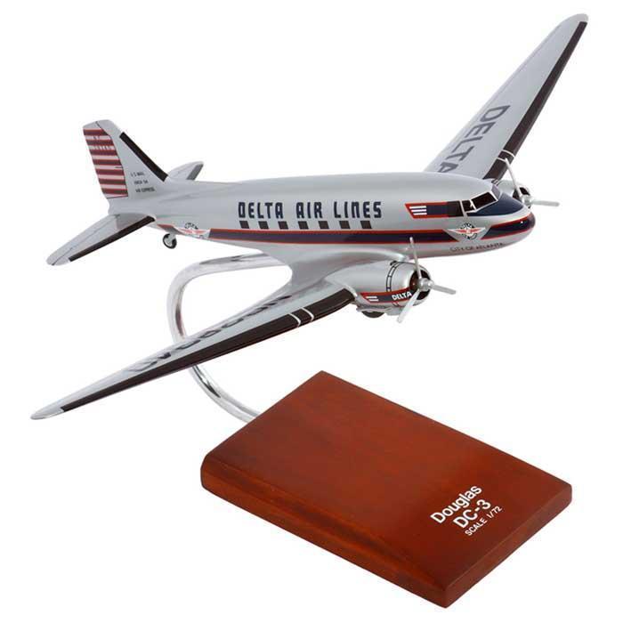 DC-3 Delta Air Lines Mahogany Model - PilotMall.com