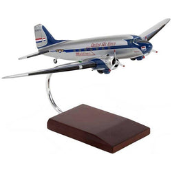 DC-3 United Mahogany Model - PilotMall.com