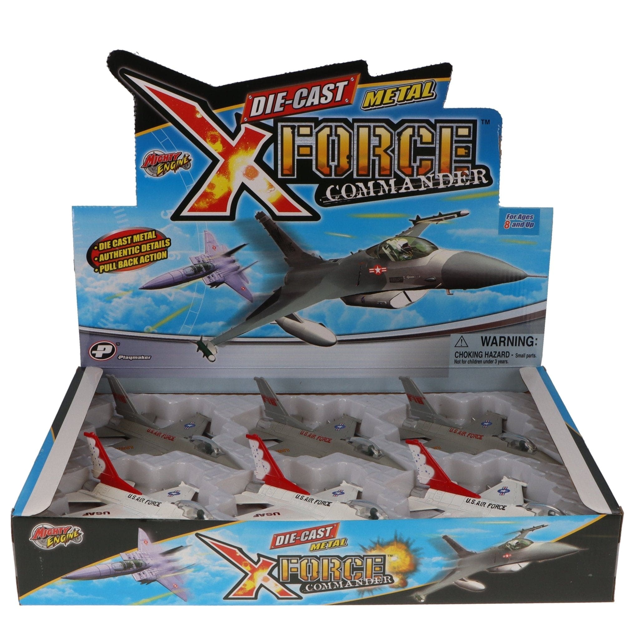 F-16 Falcon 6" Pullback Diecast Airplane (1 Pc. Assorted Styles)