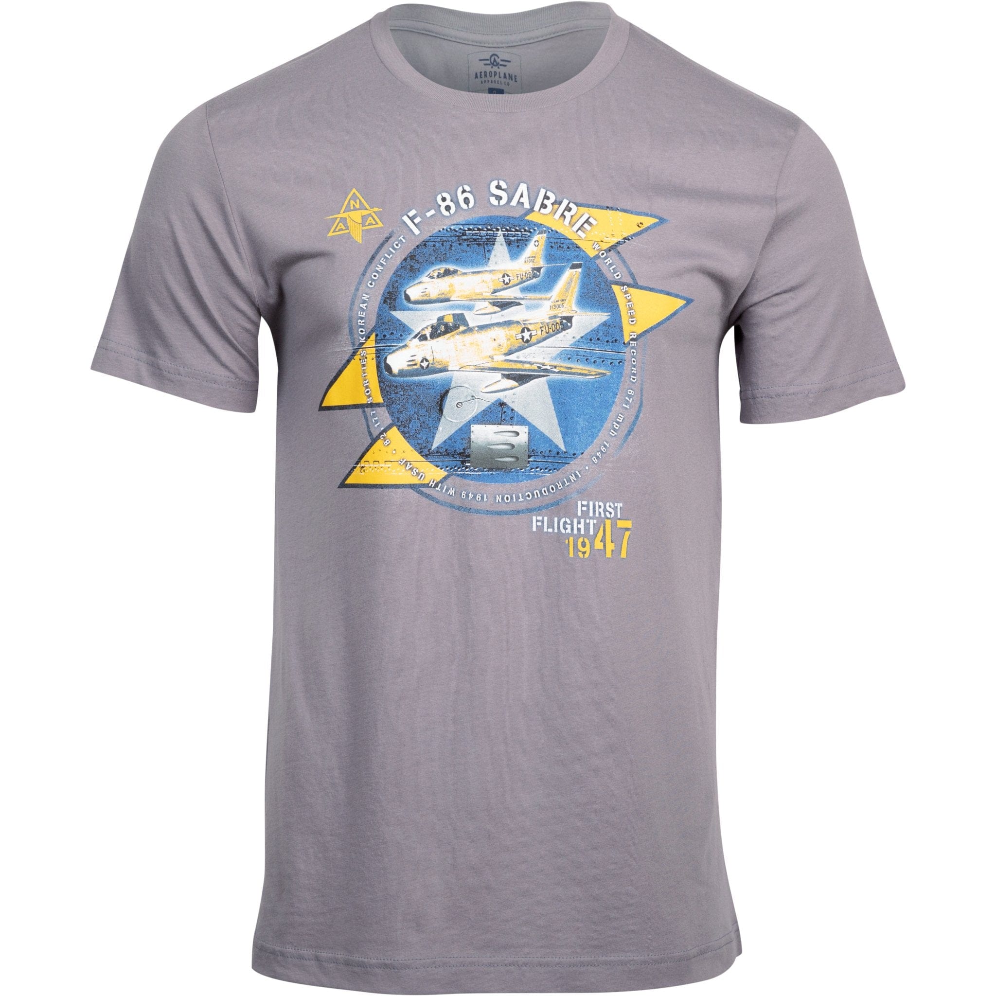 F-86 Sabre Officially Licensed Aeroplane Apparel Co. Men's T-Shirt
