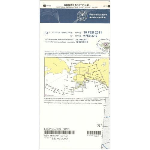 AeroNav Products FAA Alaska Charts FAA Kodiak Sectional - 04/17/25 thru 06/12/25