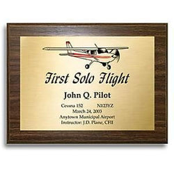 First Solo Commemorative Plaque - PilotMall.com