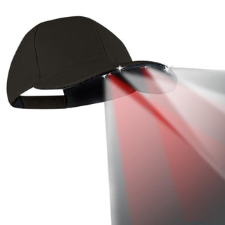 Chapéu LED Powercap Navigator para voo noturno com LEDs vermelhos e brancos