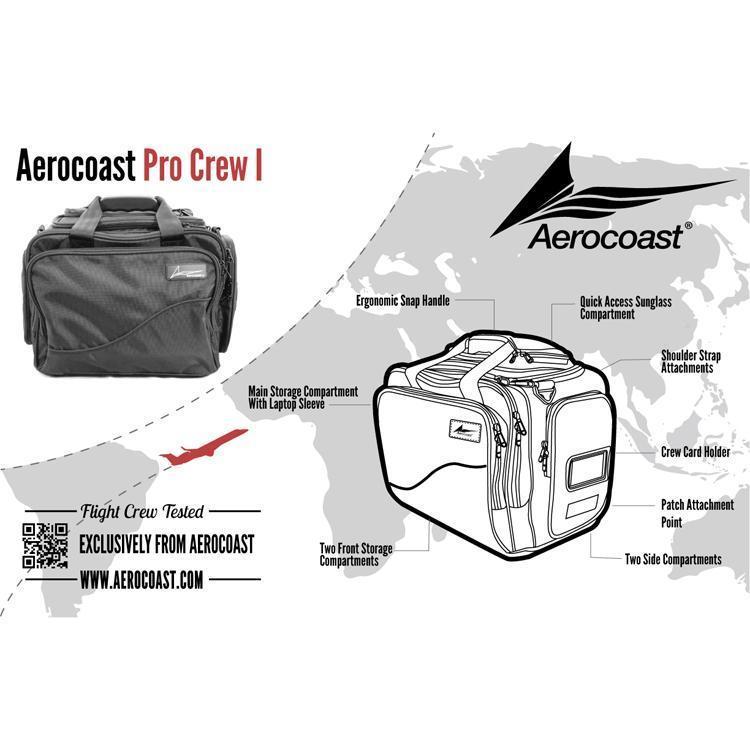 Aerocoast Pro Crew I: Ergonomic Padded Flight / Laptop Bag