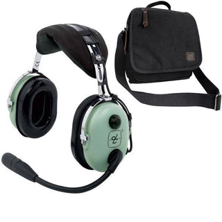 David Clark H10-13S Stereo Aviation Headset & Bag Combo: Unmatched Comfort & Superior Clarity for Pilots 40422G-01
