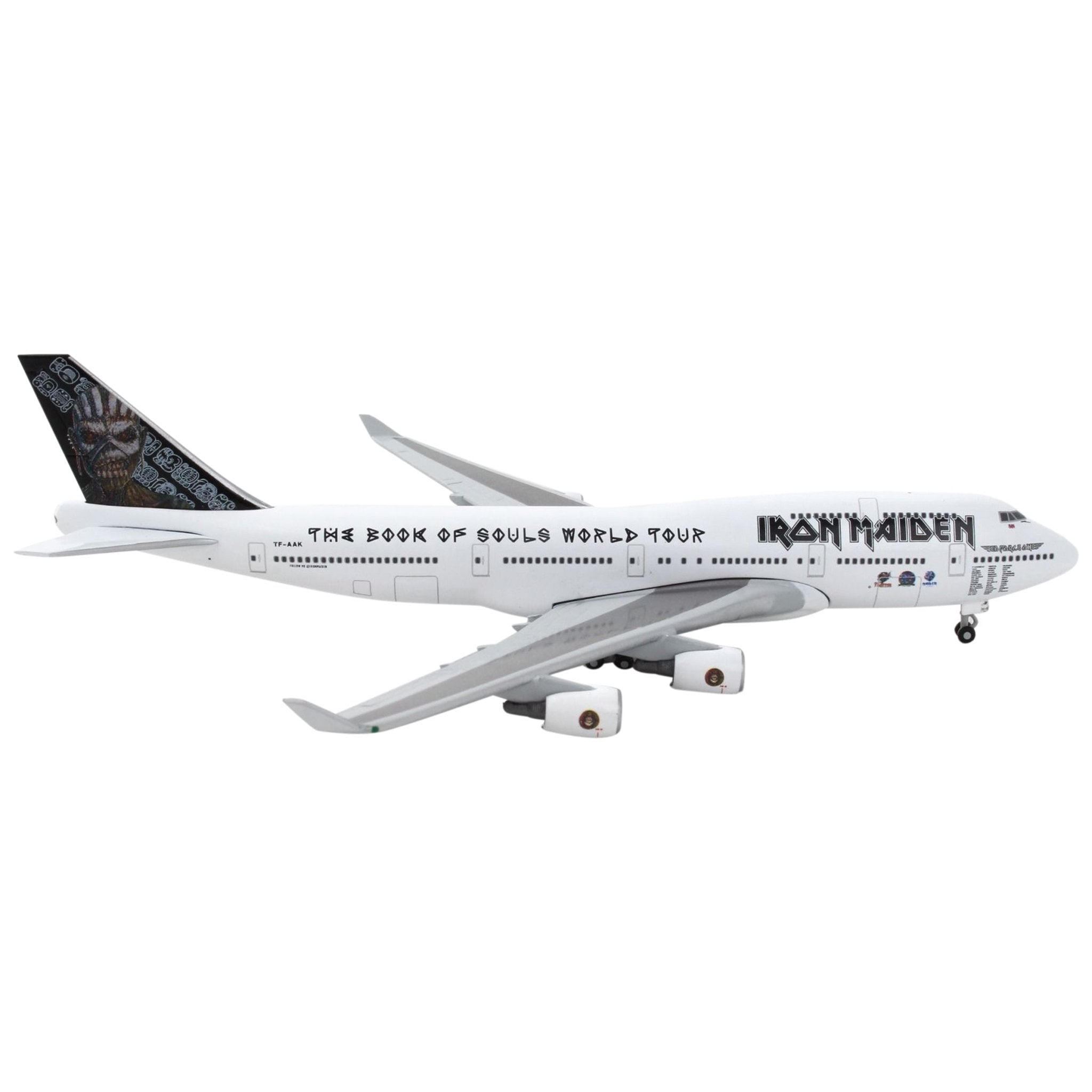 Herpa Iron Maiden 747-400 1/500 Book Of Souls 2016 World Tour Die-Cast Metal Model Aircraft - PilotMall.com
