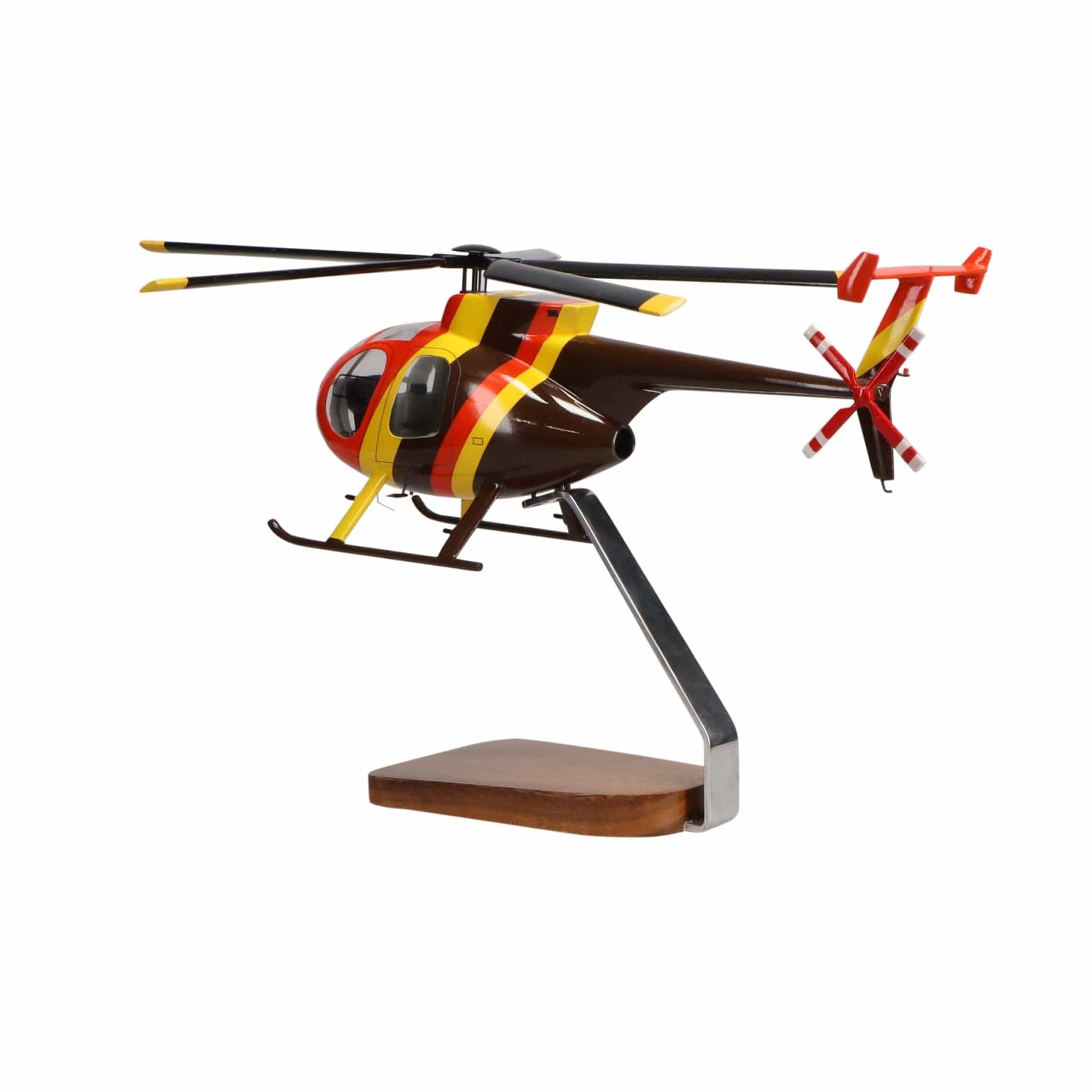 Hughes Helicopters 500D Magnum PI Clear Canopy Large Mahogany Model