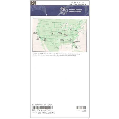 FAA Area 1/2 Instrument Flight Rules (IFR) Enroute Low Altitude Chart