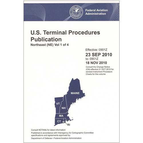 AeroNav Products IFR Terminal Procedures Publications Bound FAA Terminal Procedures NE Vol 1 Bound 04/17/25 thru 06/12/25