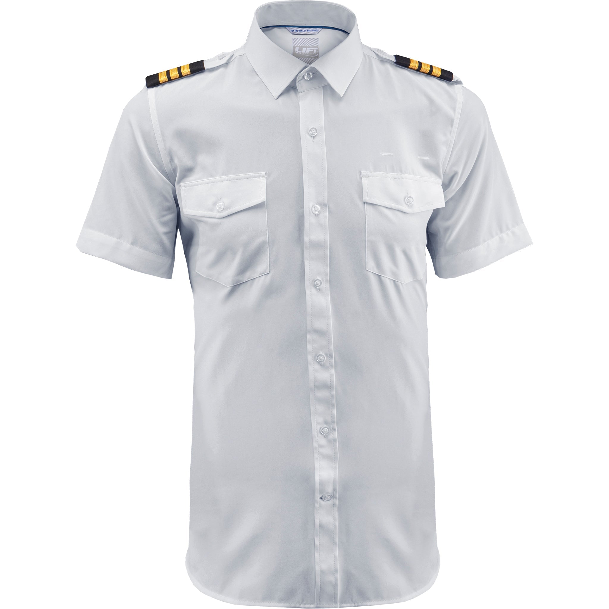 Lift Aviation Flextech Professional Pilot Short Sleeve Shirt (With Eyelets) - PilotMall.com