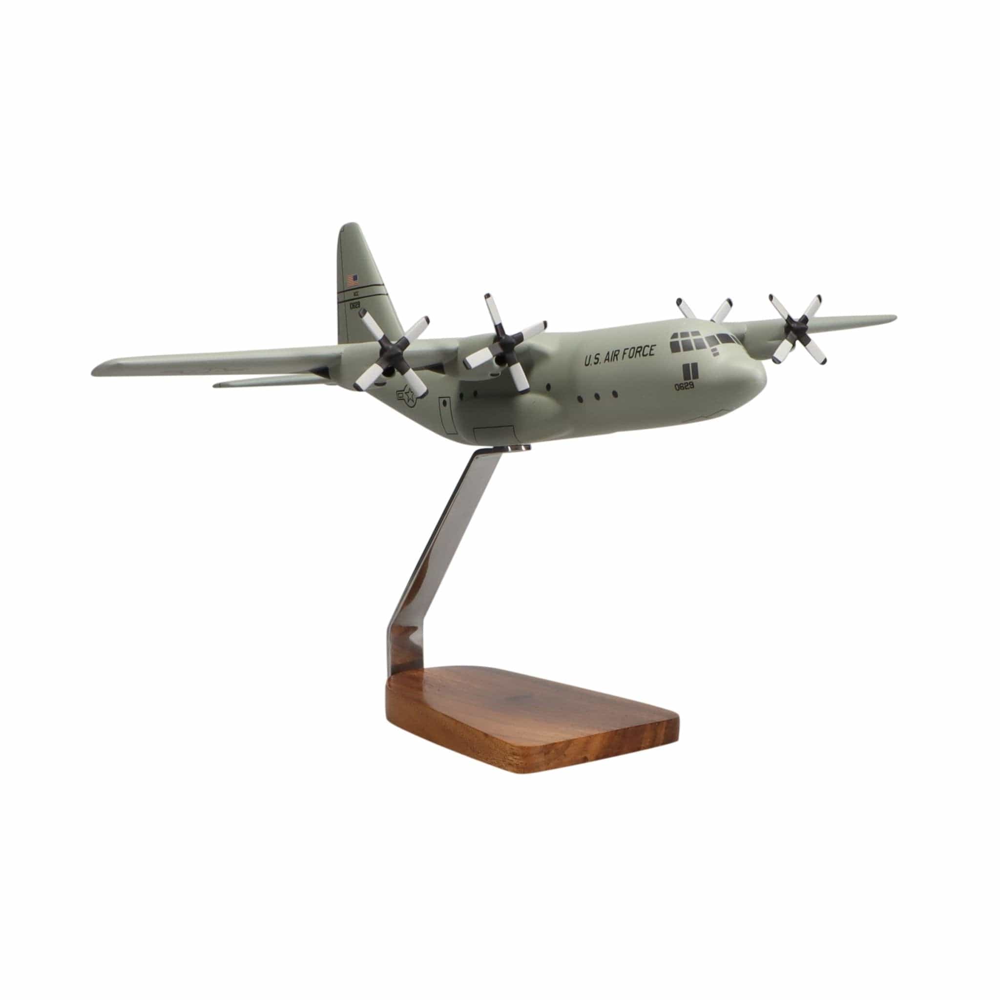 Lockheed C-130H Hercules® (Grey) Large Mahogany Model - PilotMall.com