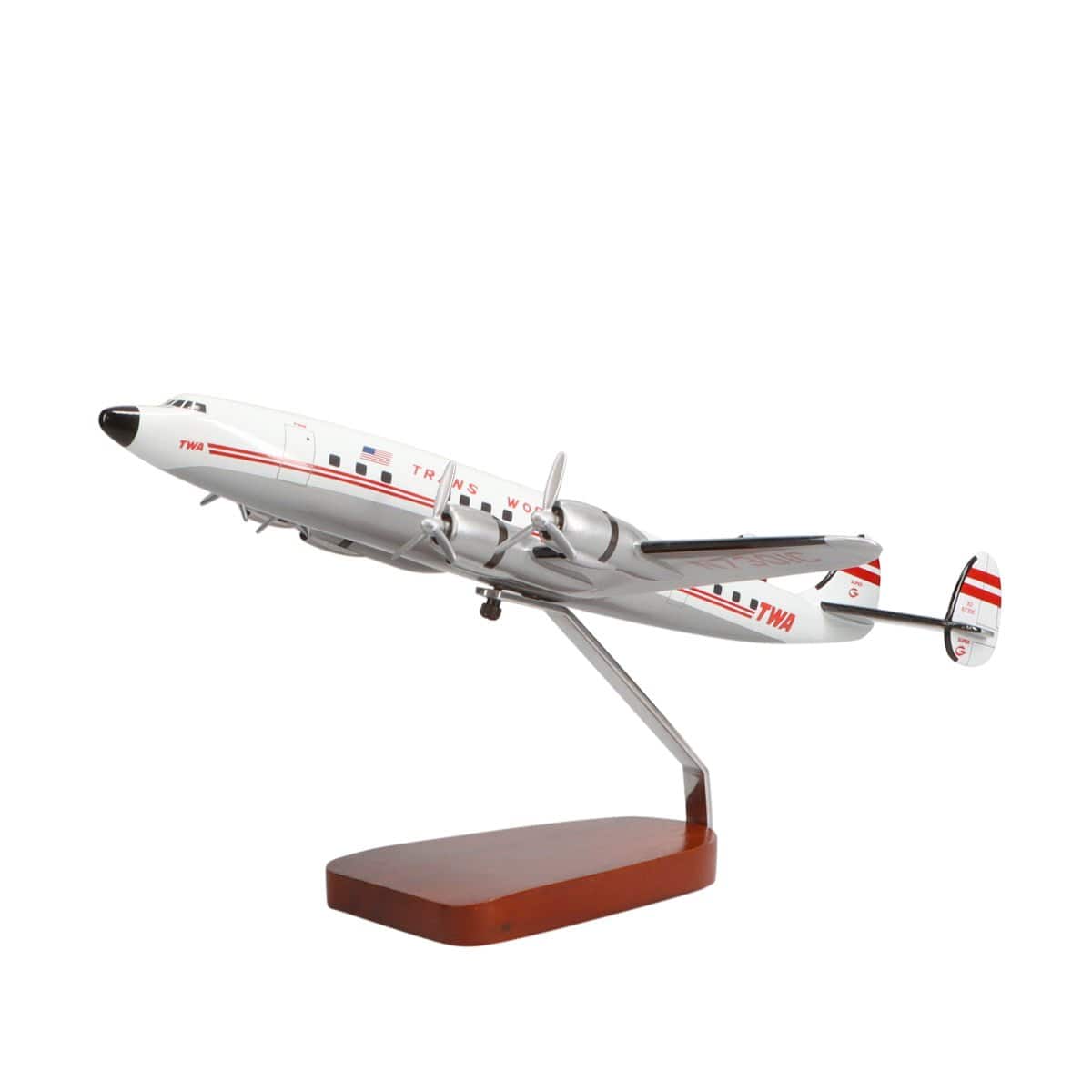 Lockheed L-1049 Super Constellation® TWA (Trans World Airlines) Limited Edition Large Mahogany Model - PilotMall.com