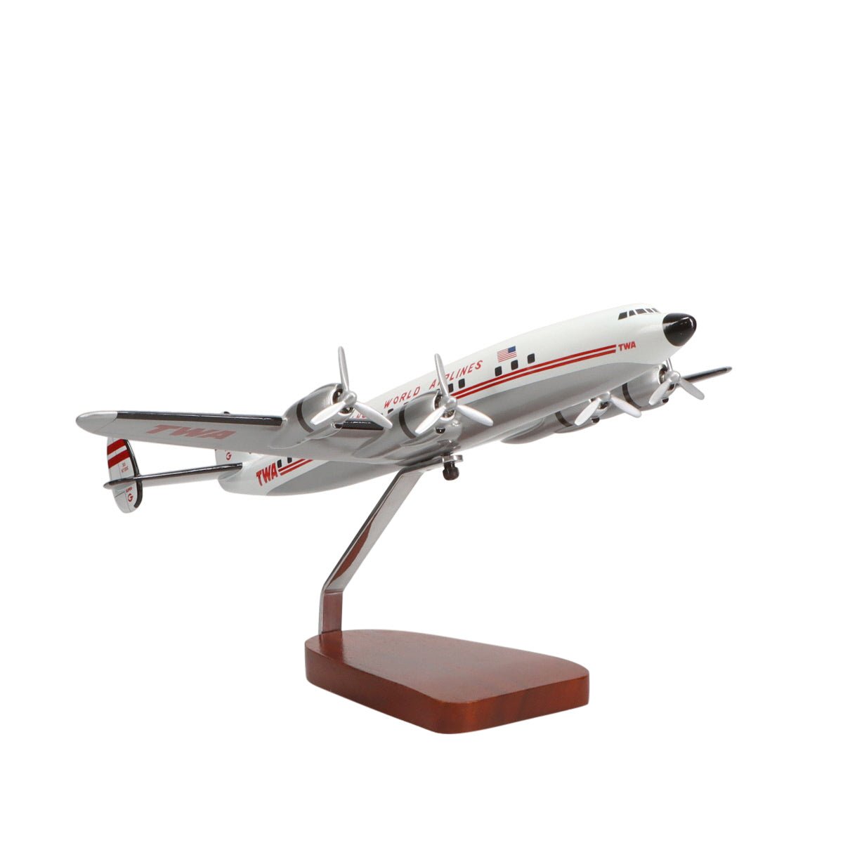 Lockheed L-1049 Super Constellation® TWA (Trans World Airlines) Limited Edition Large Mahogany Model - PilotMall.com