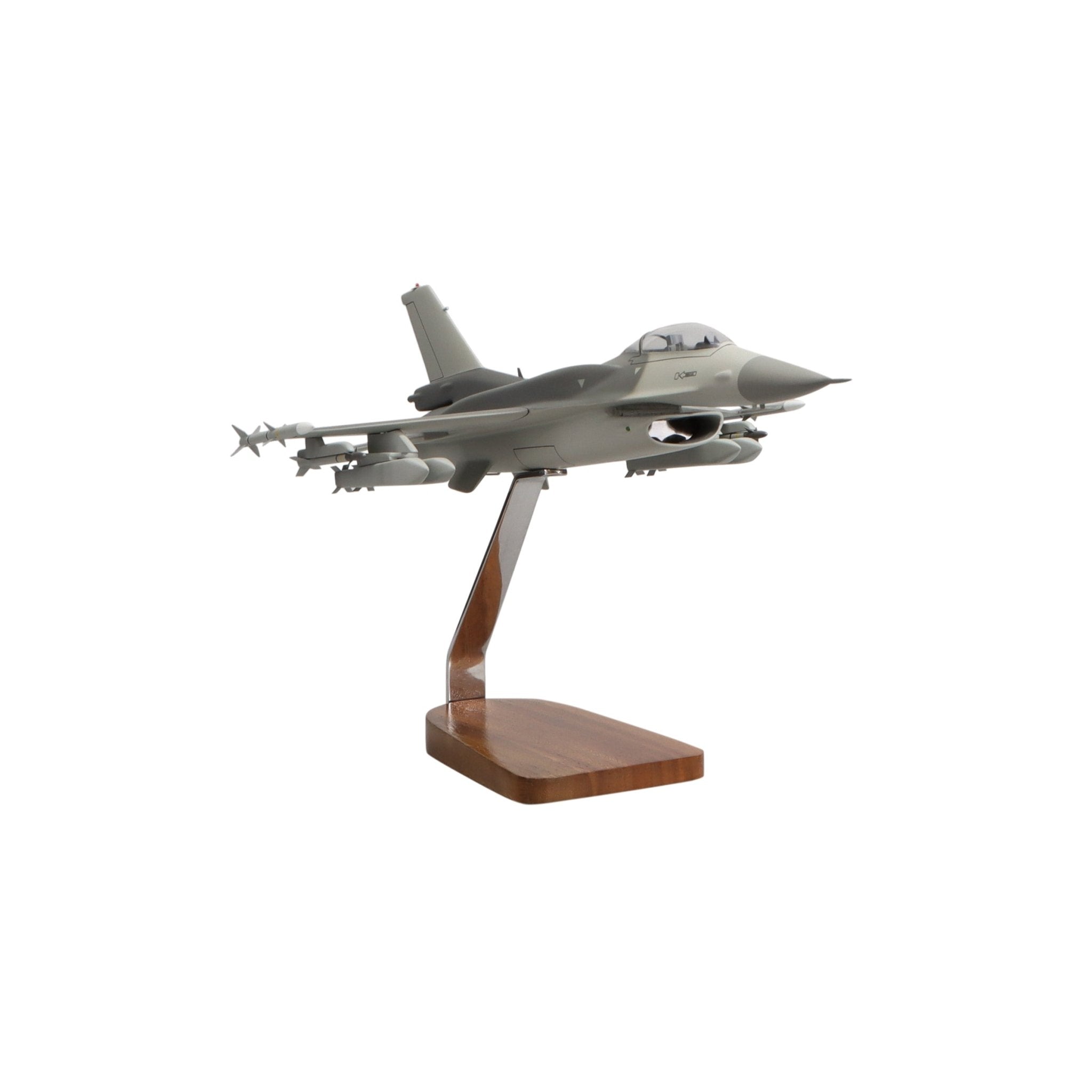 Lockheed Martin F-16 Fighting Falcon® Clear Canopy with Full Armament Limited Edition Large Mahogany Model - PilotMall.com