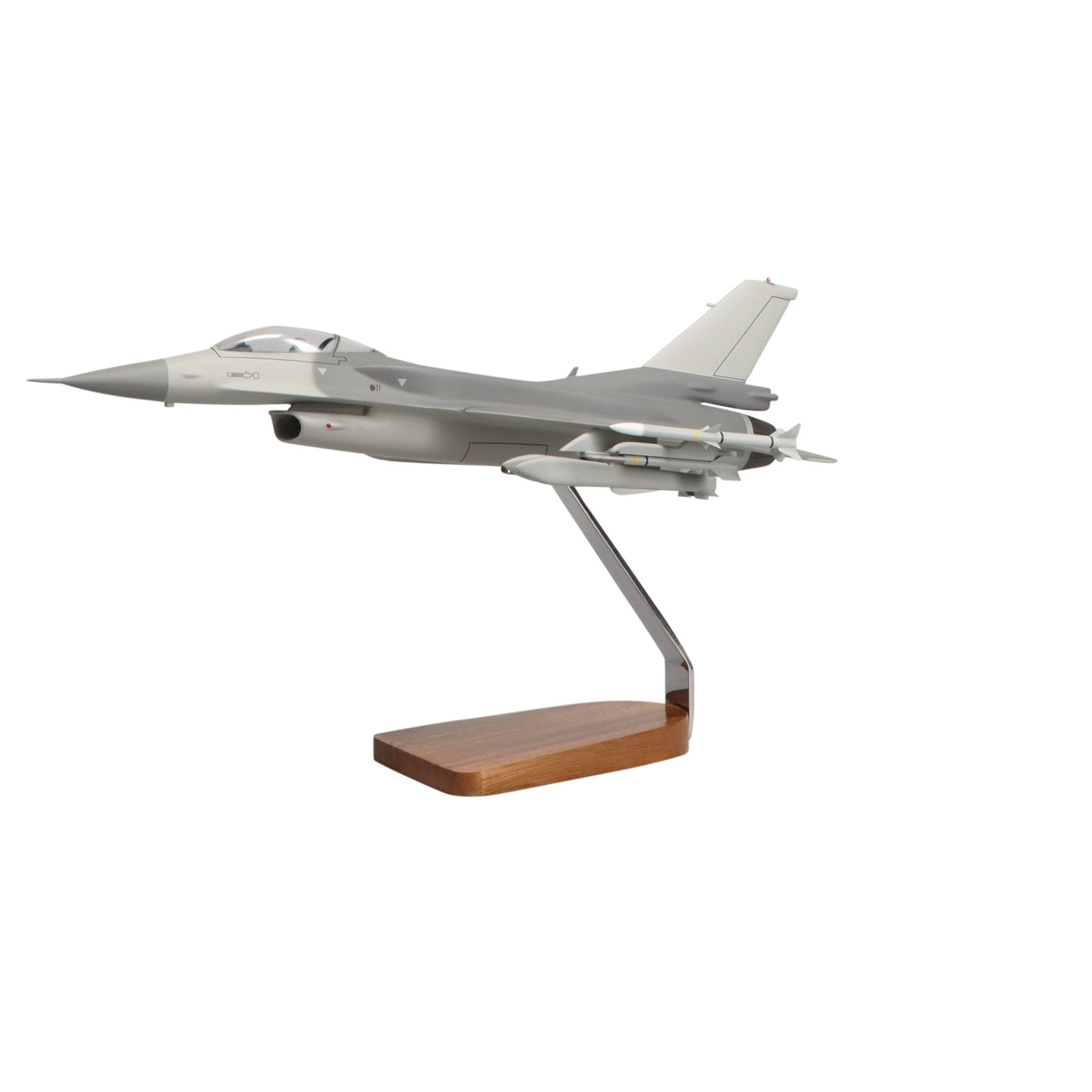 Lockheed Martin F-16 Fighting Falcon® Clear Canopy with Full Armament Limited Edition Large Mahogany Model - PilotMall.com