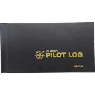 ASA Pilot Logbook Black - Compact FAA-Compliant Flight Record Book