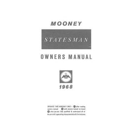 Mooney M20G Statesman 1968 Owner's Manual (part# 68-20G-OM-B) - PilotMall.com