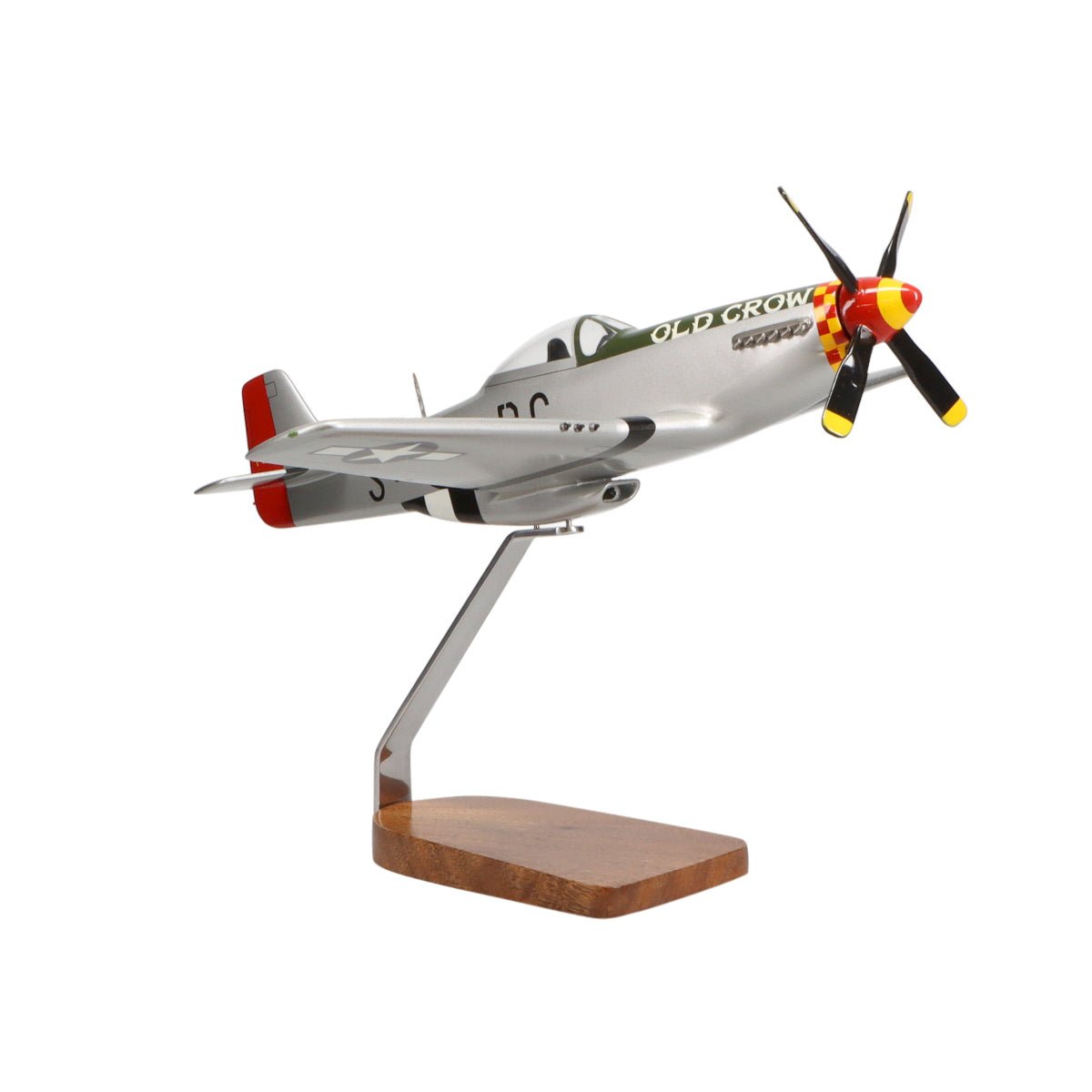 North American P-51 Mustang Clear Canopy Limited Edition Large Mahogany Model - PilotMall.com