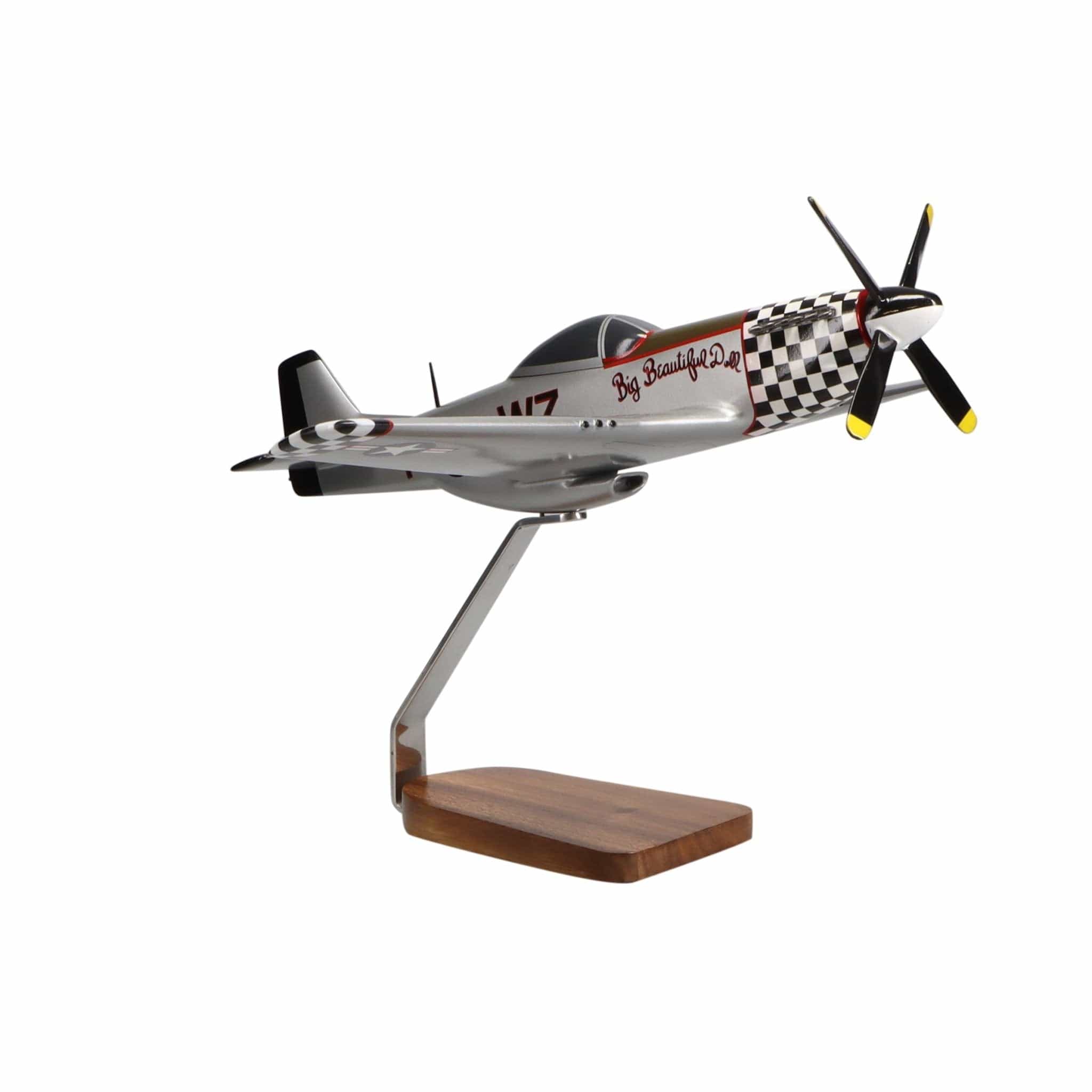 North American P-51D Mustang "Big Beautiful Doll" Large Mahogany Model - PilotMall.com