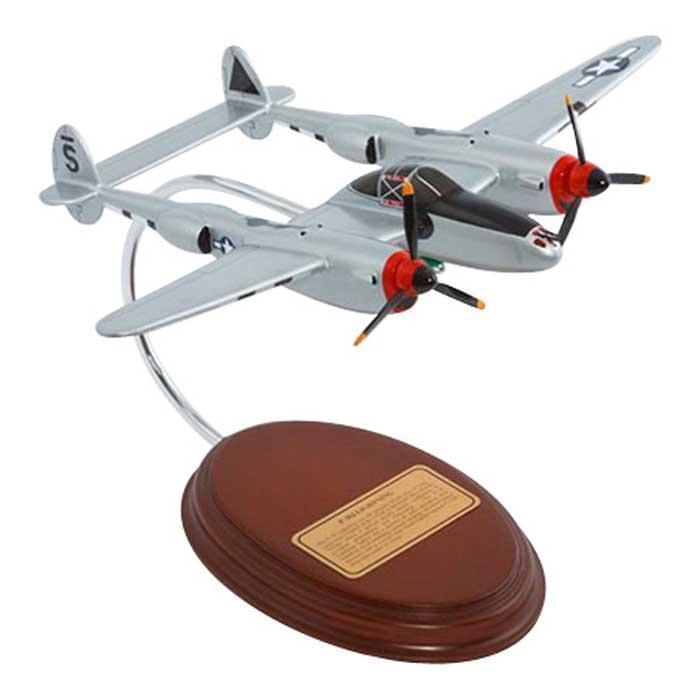 P-38J Lightning Mahogany Model - PilotMall.com