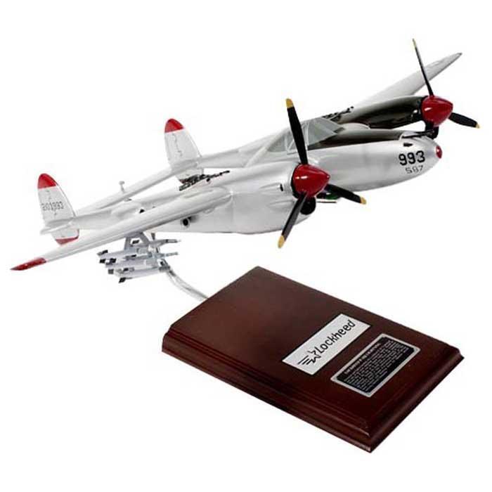 P-38J Lightning "Marge" Mahogany Model - PilotMall.com