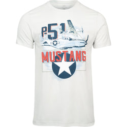 P-51 Mustang Officially Licensed Aeroplane Apparel Co. Men's T-Shirt - PilotMall.com