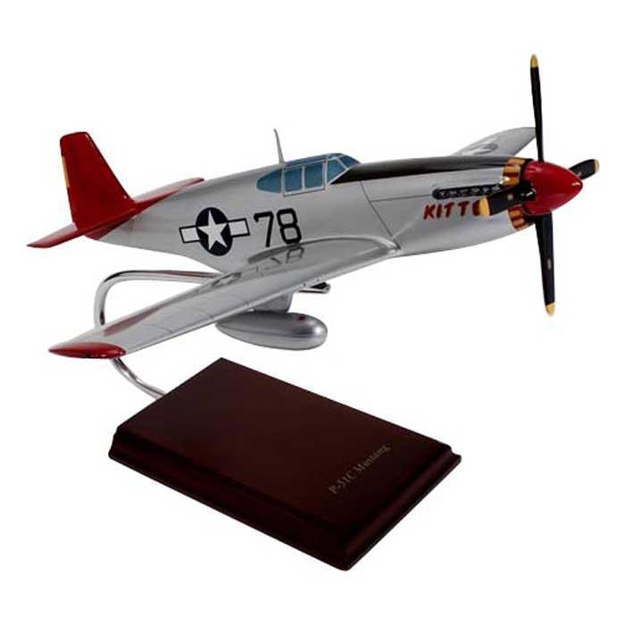 P-51C Tuskegee "Kitten" Mahogany Model - PilotMall.com