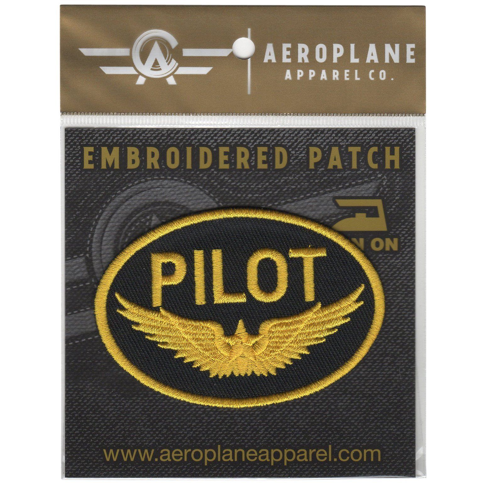 Pilot Gold Wings Embroidered Patch (Iron On Application) - PilotMall.com