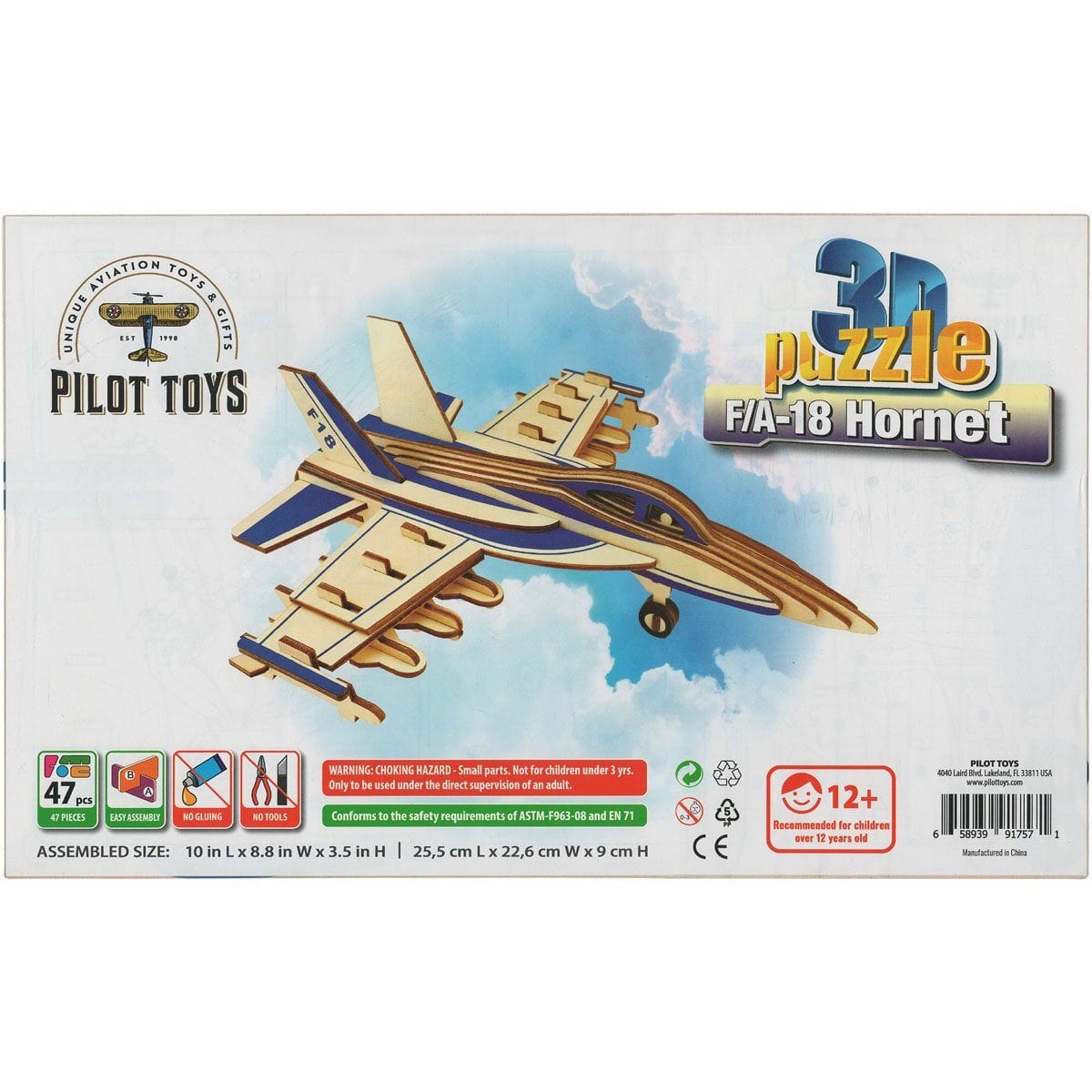 Pilot Toys F/A-18 Hornet 3D Puzzle - PilotMall.com