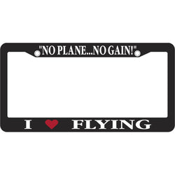 Pilot Toys I Heart Flying No Plane... No Gain! License Frame - PilotMall.com