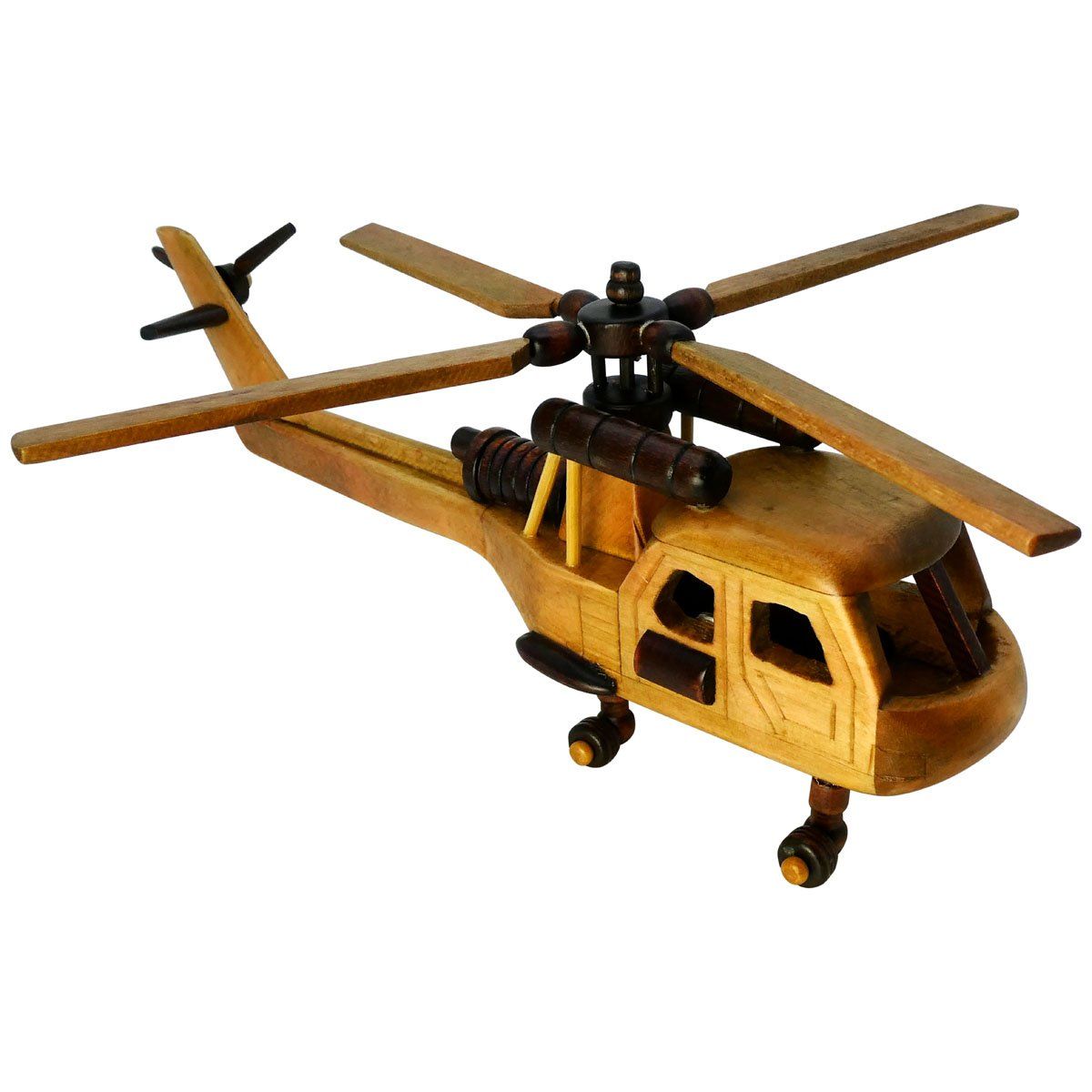 Pilot Toys Medium Wood Helicopter - PilotMall.com