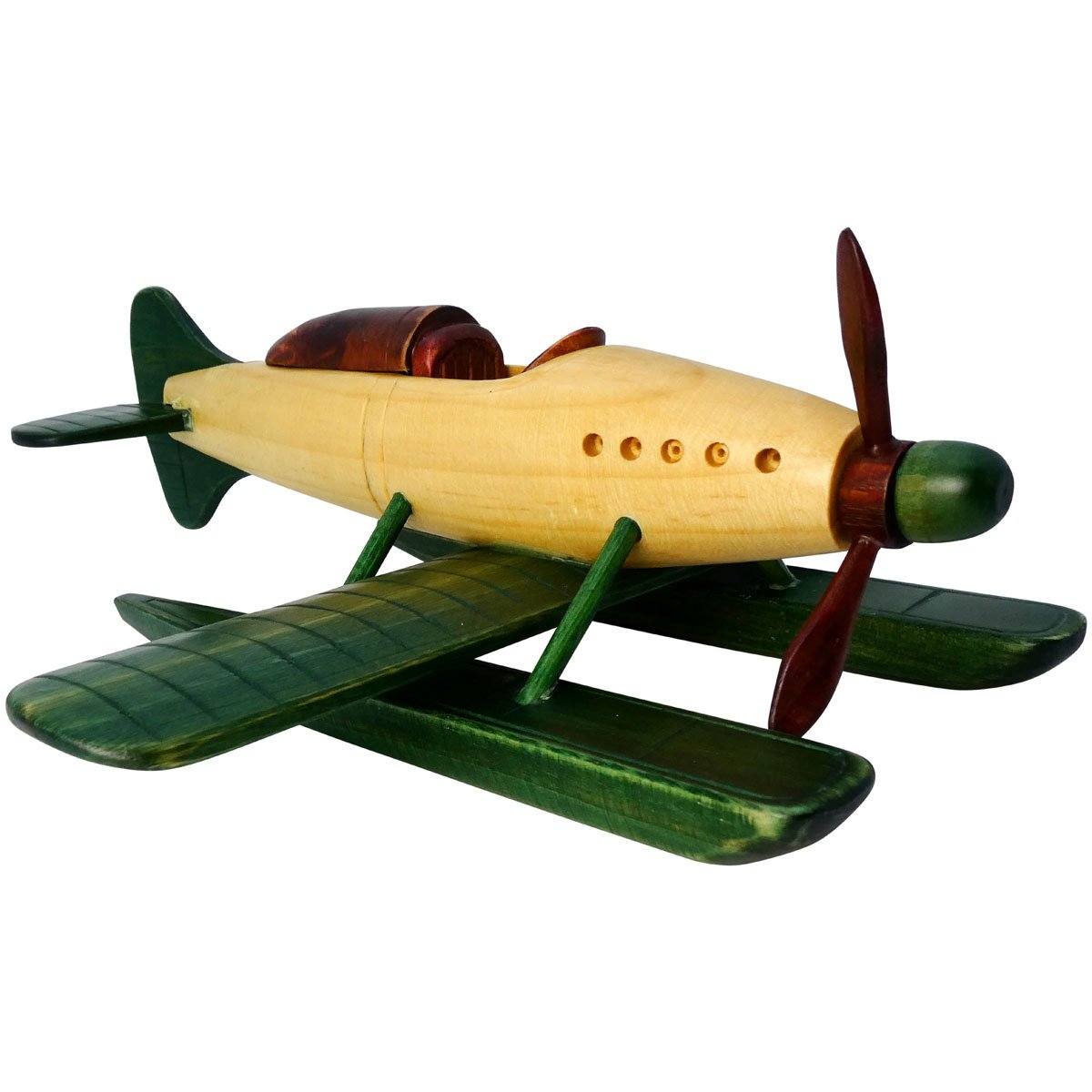 Pilot Toys Medium Wood Seaplane - PilotMall.com