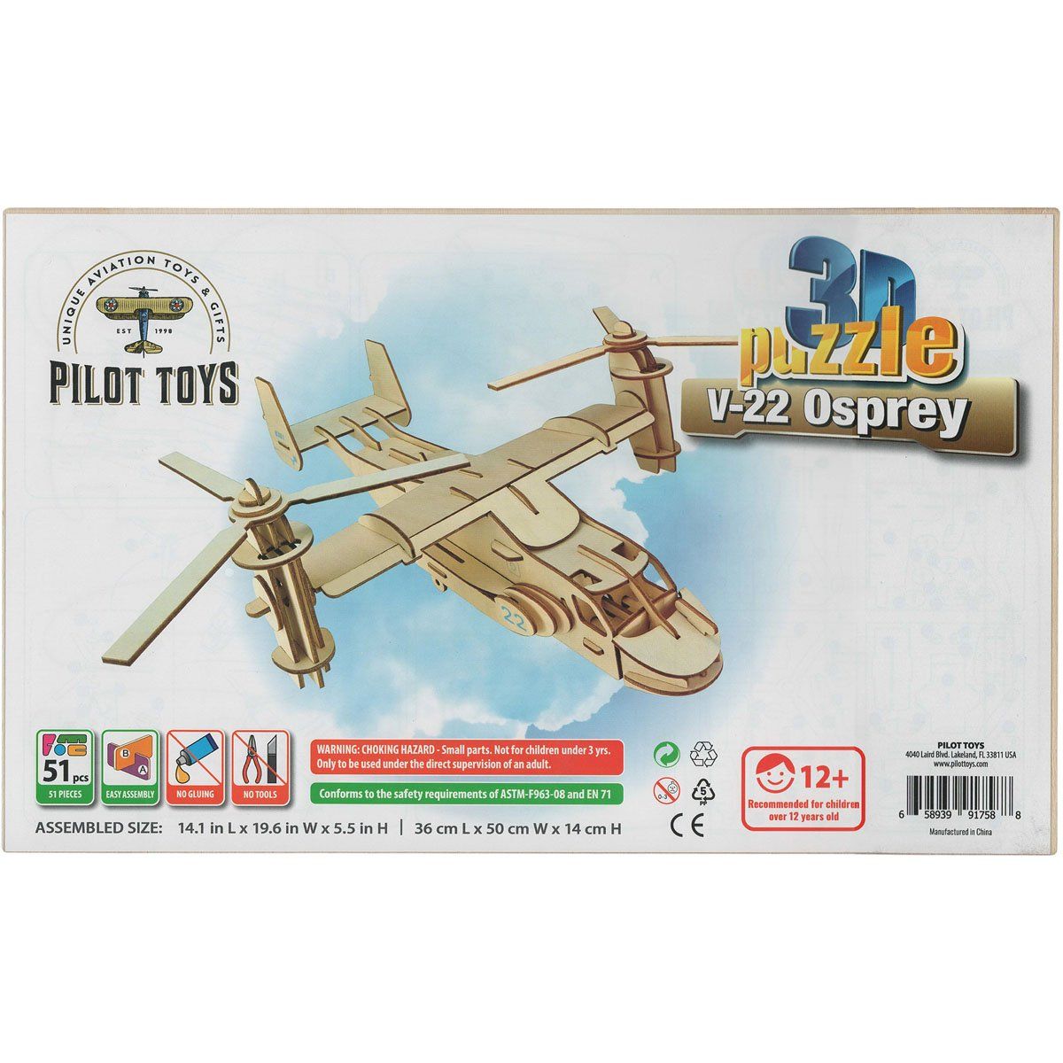 Pilot Toys V-22 Osprey 3D Puzzle - PilotMall.com