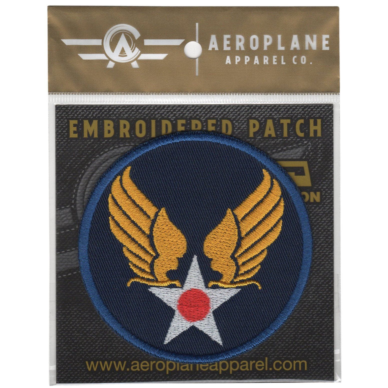 Aeroplane Apparel Company Pins Patches Lanyards Keychains United States Army Air Forces Hap Arnold Wings Embroidered Patch (Iron On Application)