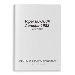 Piper 60-700P Aerostar 1983 Pilot's Operating Handbook (part# VB-1220)