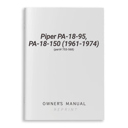 Piper PA-18-95, PA-18-150 (1961-1974) Owner's Manual (part# 753-568)