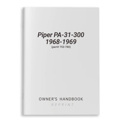 Piper PA-31-300 1968-1969 Owner's Handbook (part# 753-780)