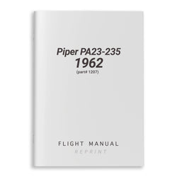 Piper PA23-235 Flight Manual 1962 (part# 1207)