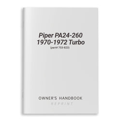 Piper PA24-260 1970-1972 Turbo Owner's Handbook (part# 753-823) - PilotMall.com