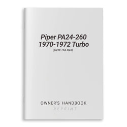Piper PA24-260 1970-1972 Turbo Owner's Handbook (part# 753-823)