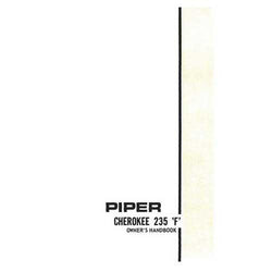 Piper PA28-235F 1972 Owner's Manual (part# 761-491) - PilotMall.com