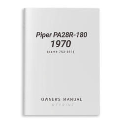 Piper PA28R-180 1970 Owner's Manual (part# 753-811) - PilotMall.com