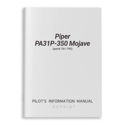 Piper PA31P-350 Mojave Pilot's Information Manual (part# 761-795)