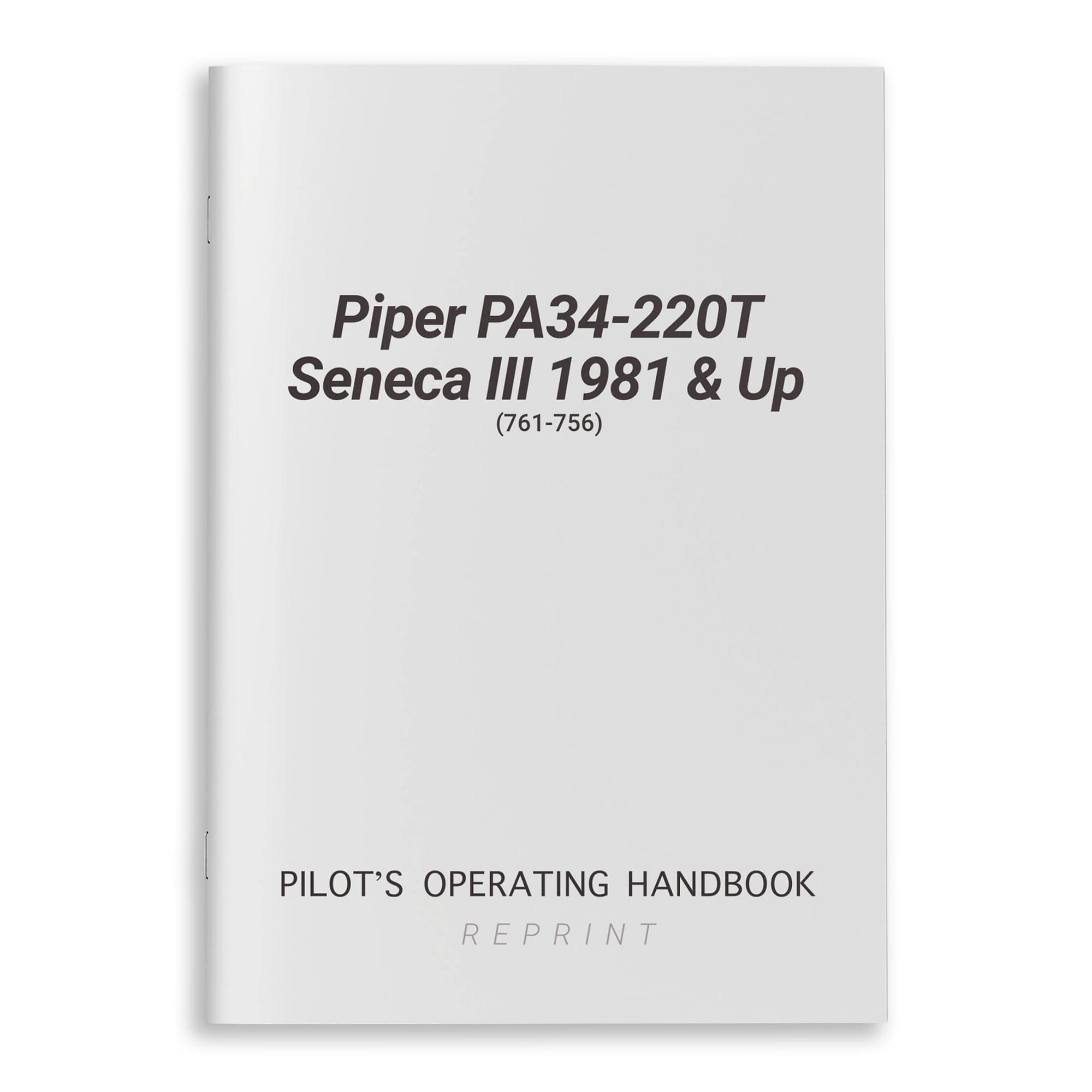 Piper PA34-220T Seneca III 1981 & Up POH (761-756) - PilotMall.com