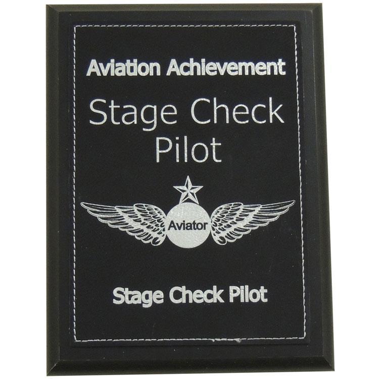 PilotMall.com Plaques Stage Check Pilot Aviation Achievement Plaque