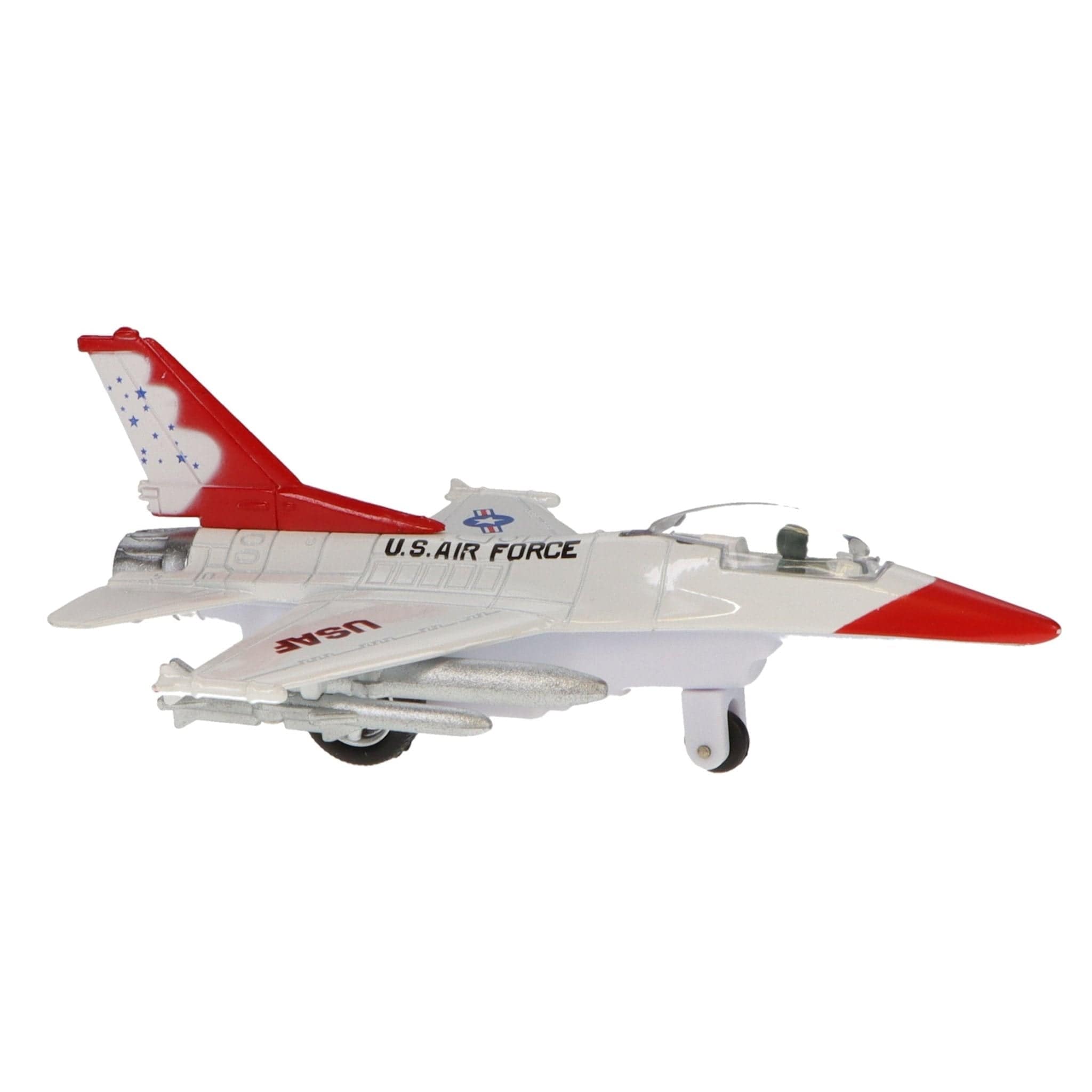 Barry-Owen Co Pull Back Planes F-16 Falcon 6" Pullback Diecast Airplane (1 Pc. Assorted Styles)