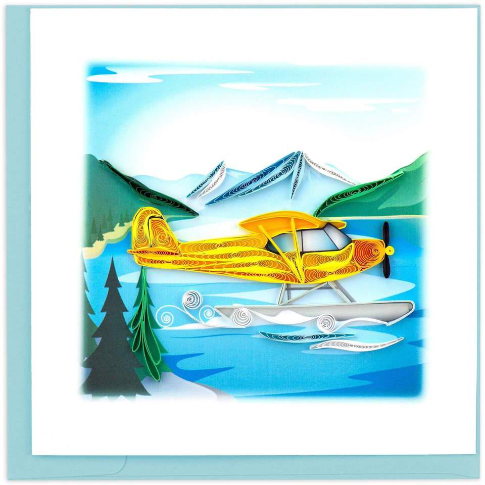 Quilled Floatplane Greeting Card - PilotMall.com