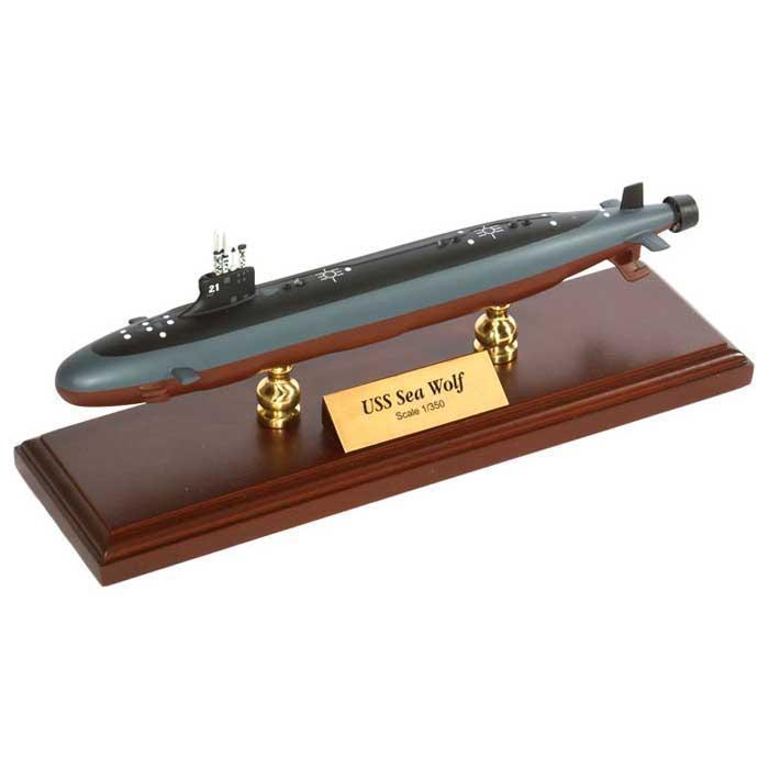Seawolf Class Submarine (S) Mahogany Model - PilotMall.com