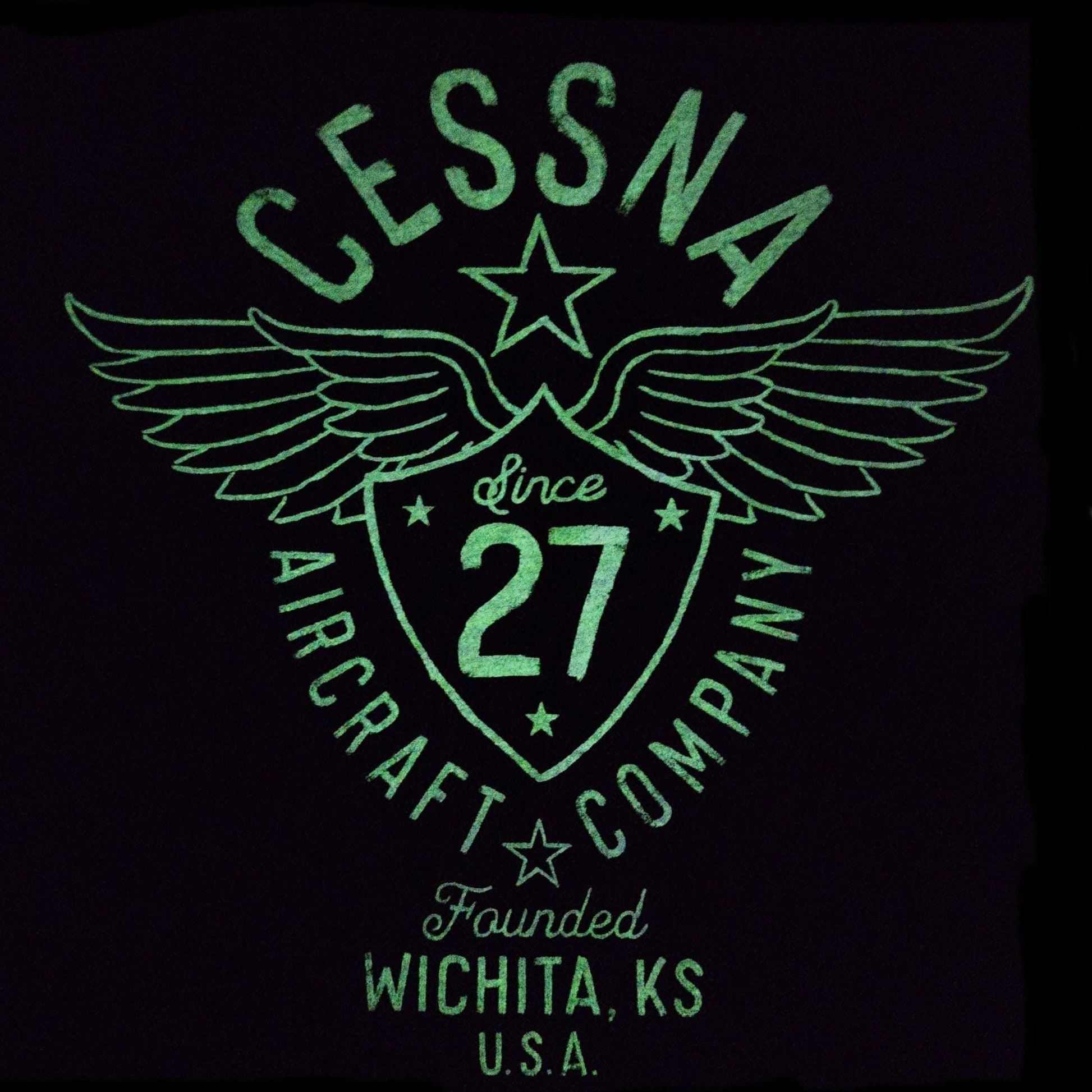 Aeroplane Apparel Company Shirts Cessna Sketch Officially Licensed Long Sleeve T-Shirt